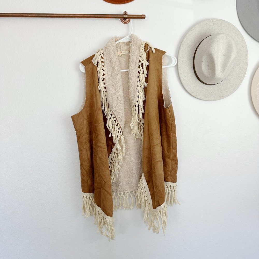 Orange Creek Suede Fluffy Vest S/M